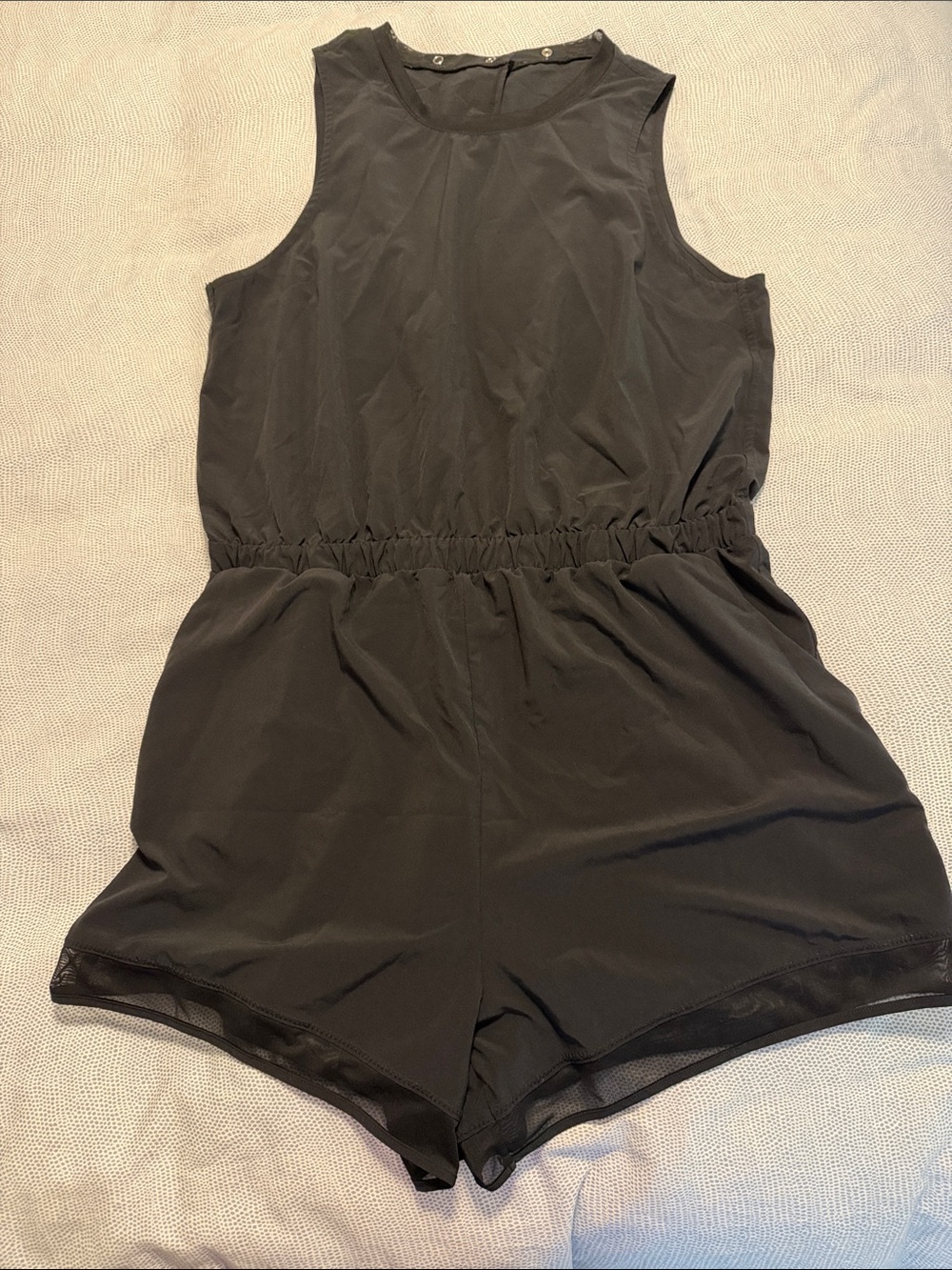 Zella Black Sleeveless Romper Jumpsuit